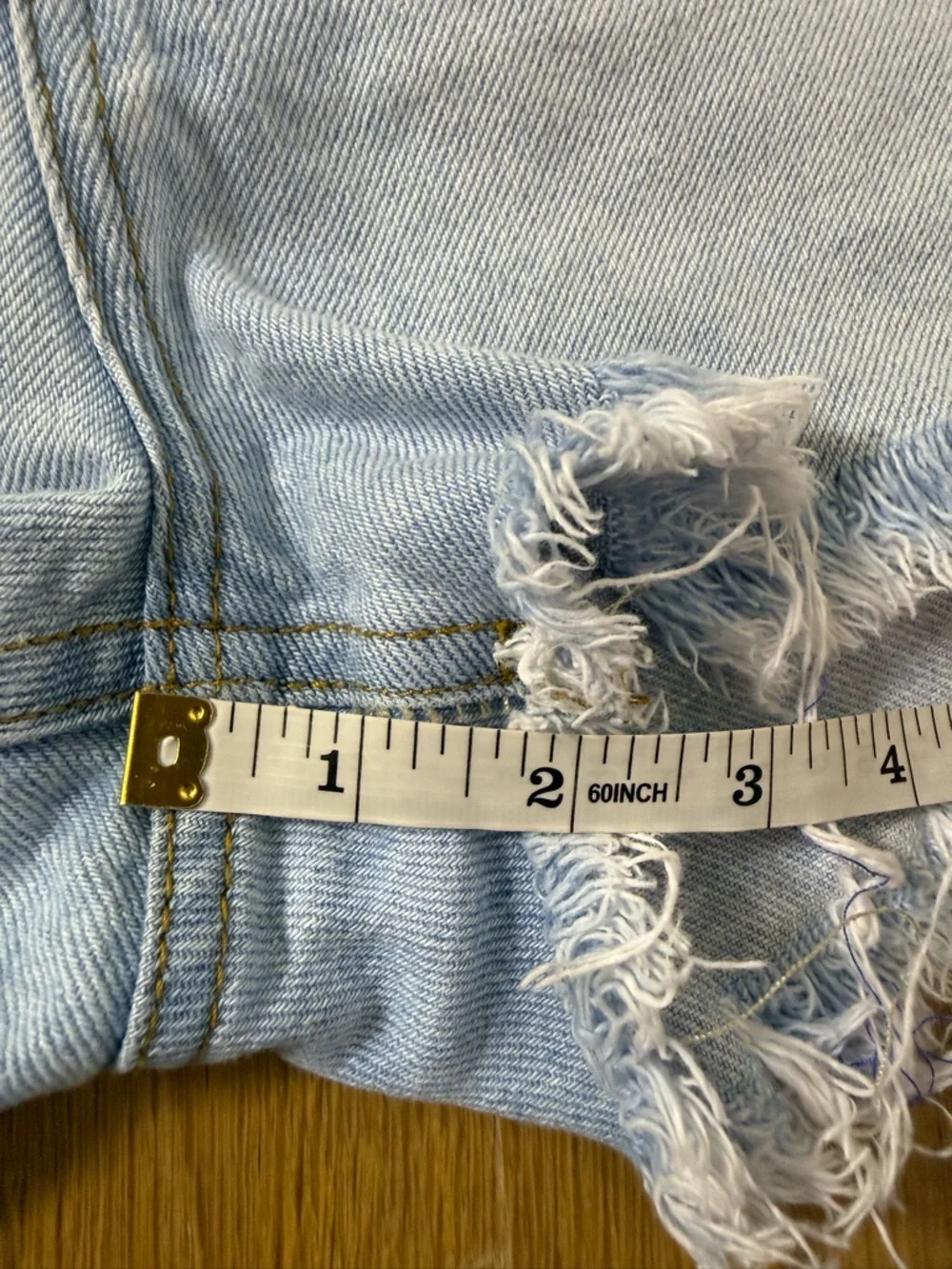 Dr. Denim Denim Shorts High-Rise Light Wash Distressed Cutoff Women’s Size 25